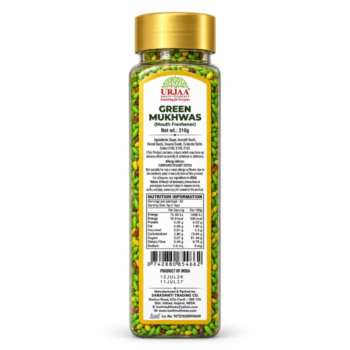 GREEN MUKHWAS (Mouth Freshener) 210g